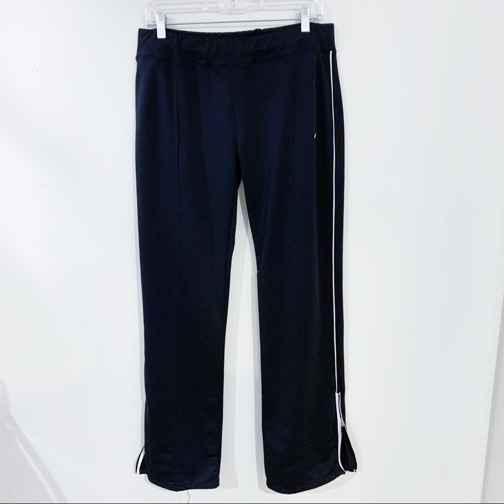 Nike Fit Dry Black Ankle Zip Workout Pants Size Large
